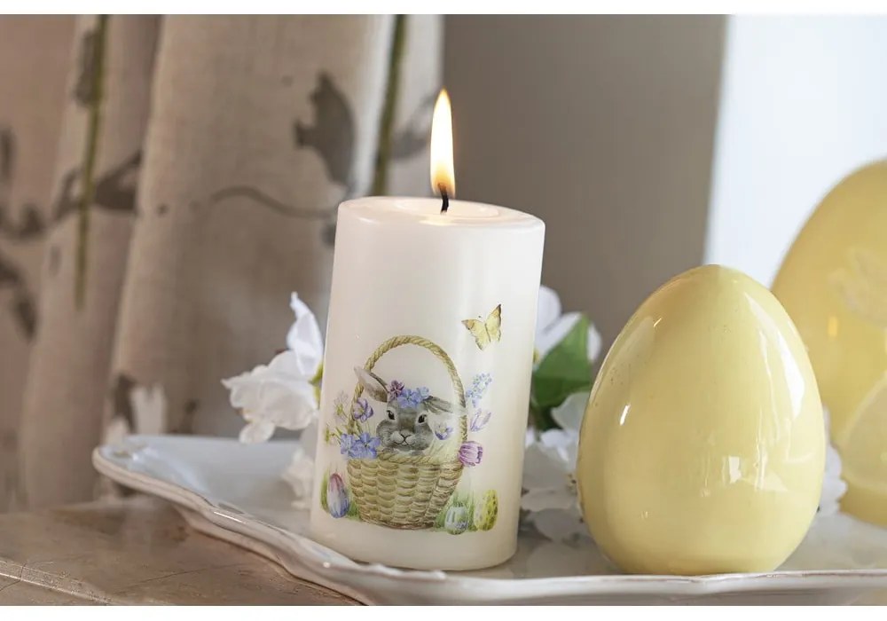 Biela veľkonočná sviečka Unipar Sweet Easter, doba horenia 40 h