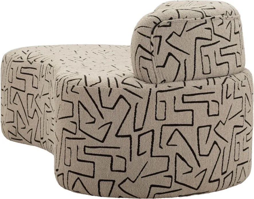 Béžová pohovka z textílie buklé 176 cm Nairobi – Mauro Ferretti