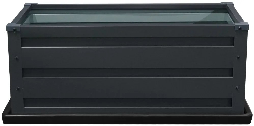 Vyvýšený záhradný záhon so základňou BestBerg VZ-P4 / 80 x 45 x 31 cm / šedá