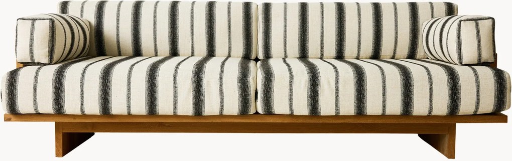 Záhradná pohovka z tíkového dreva Chalkstripe