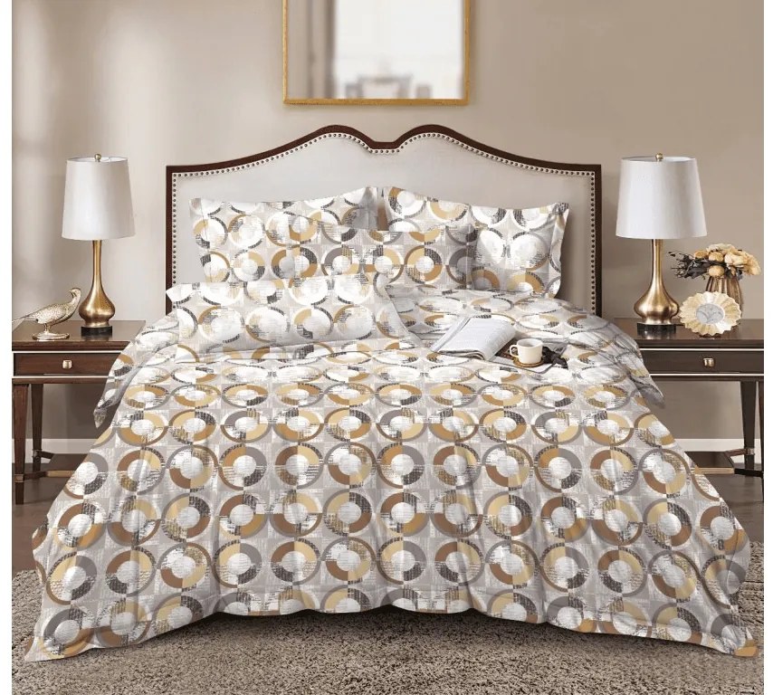 Obliečky z mikrovlákna CIRELLO hnedo-sivé Rozmer obliečky: 2 ks 70 x 90 cm | 200 x 220 cm