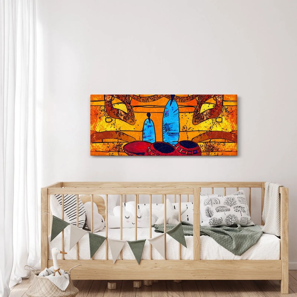 Obraz - Staroveká maľba (120x50 cm)