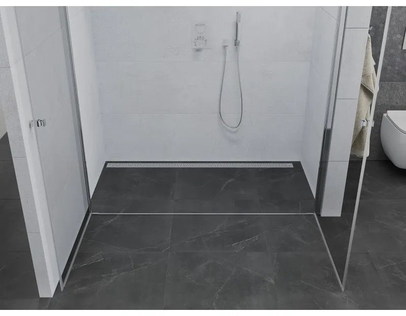 Mexen Pretoria Duo, 2-krídlové sprchové dvere do otvoru 180 cm, 6mm číre sklo, chrómový profil, 852-180-000-02-00