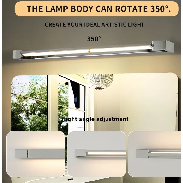 Brilagi-LED Kúpeľňové osvetlené zrkadlá AQUA LINE LED/24W/230V 90 cm IP44 lesklý chróm