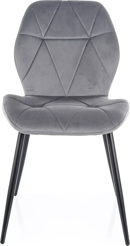 SI Stolička Rick Velvet sivý