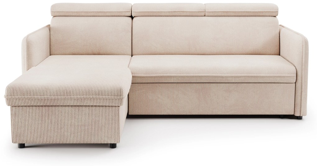 Rozkladacia rohová sedacia súprava Barcelia Mini univerzálna - béžový menčester Anafi 22