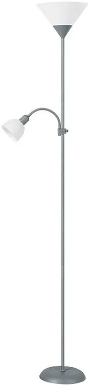 Rabalux Stojacia lampa Action 2xE27/230V/178cm, strieborná