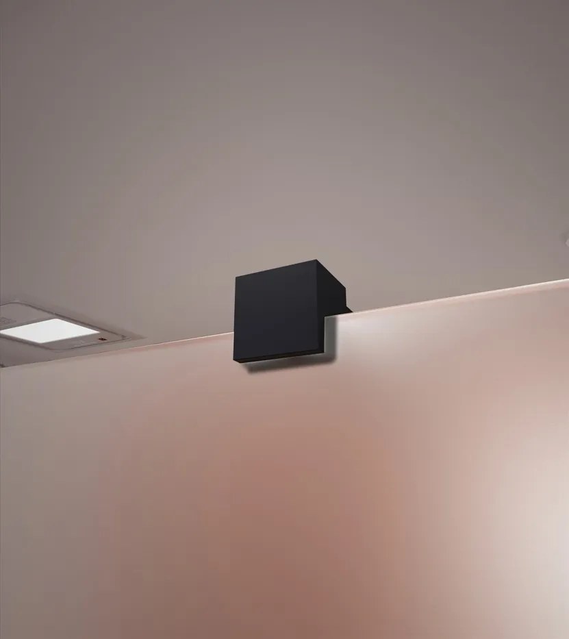 Erga Paris, sprchová zástena Walk-In 80x200 cm, 8mm sklo námraza, čierny profil, ERG-V02-PARIS-080x200-FR-BK