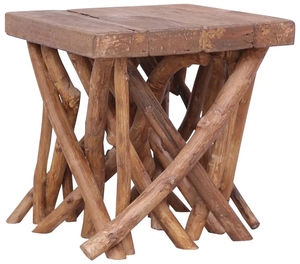 vidaXL Konferenčný stolík z polien 40x40x40 cm drevený masív