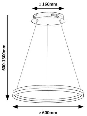 Rabalux 72301 - LED Luster na lanku ISAURE LED/35W/230V