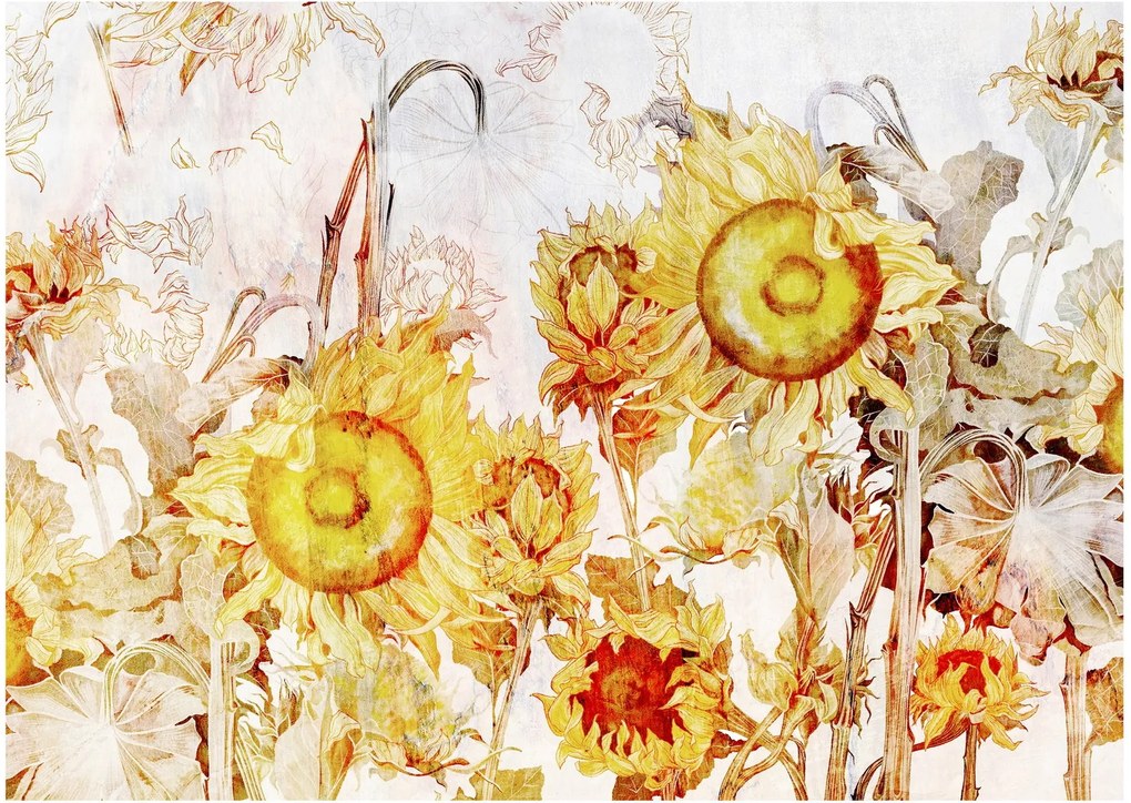 Obraz - Slnečnica, maľba (70x50 cm)