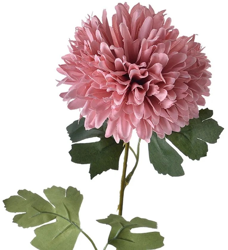 Dekorácia umelý kvet s tmavo ružovým kvetom - 10*10*54 cm