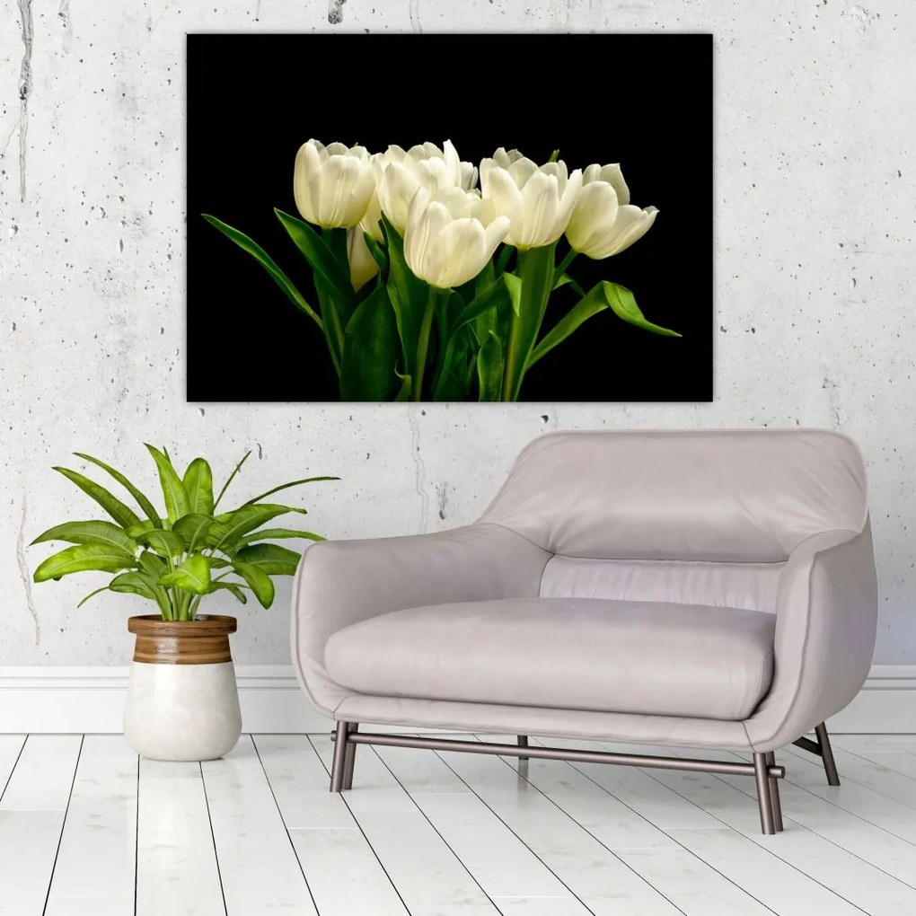 Biele tulipány - obraz