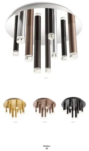 Redo 01-2041 - LED Stropné svietidlo MADISON 9xLED/4W/230V čierna