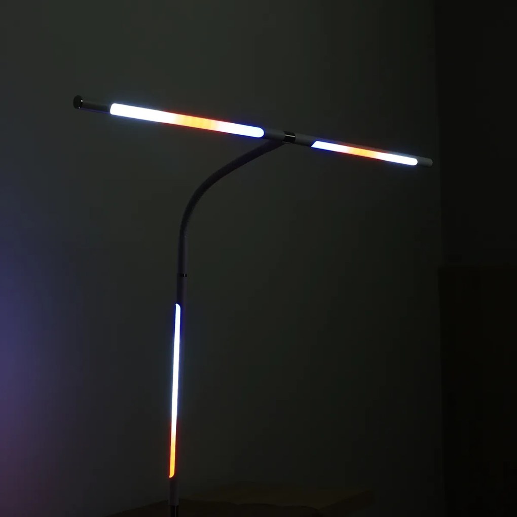 Stolná LED lampa NOX s RGBW efektmi, základňa, diaľkový ovládač