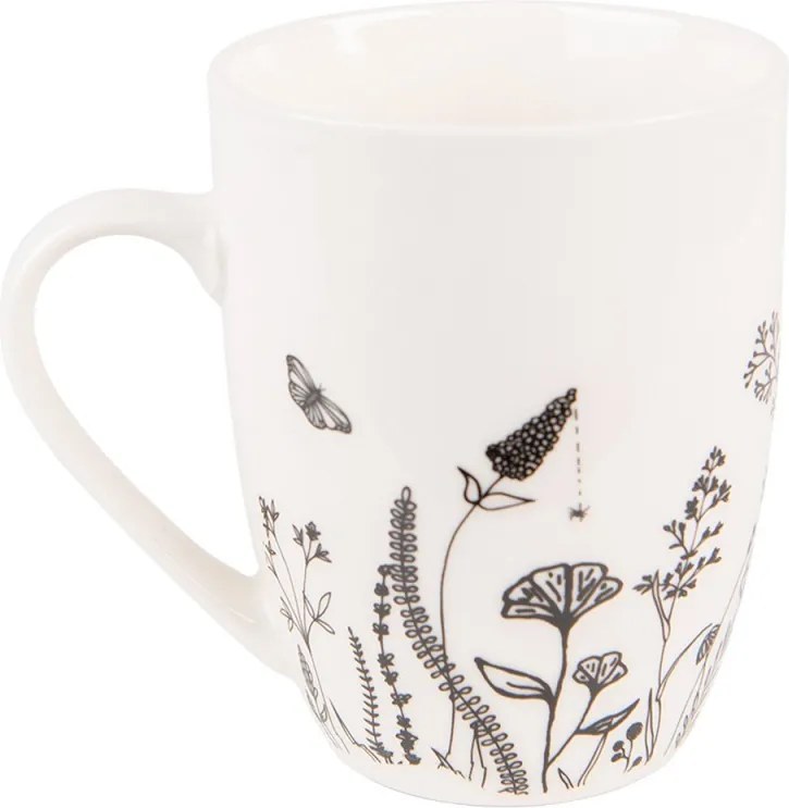 Porcelánový hrnček s kvetinami Flora And Fauna - 12 * 8 * 10cm / 300ml