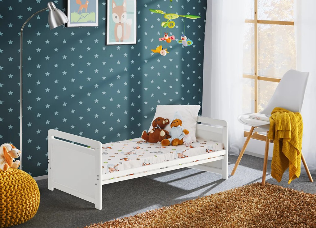 Detská postieľka 60 cm ASM Teressa 26 WW BT+M (biela) (s matracom a úl. priestorom). Vlastná spoľahlivá doprava až k Vám domov. 1024547