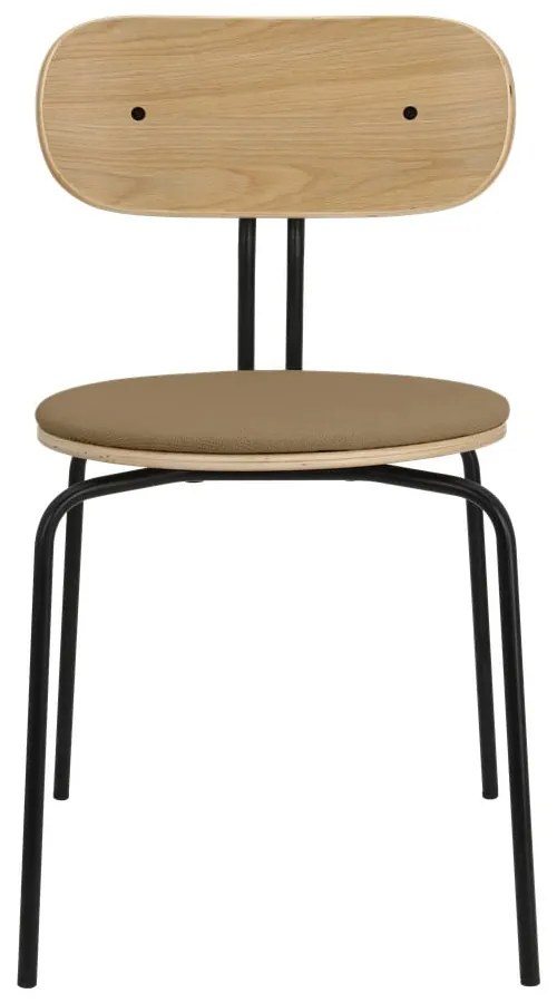 Čierno-svetlo hnedá jedálenská stolička Curious – UMAGE
