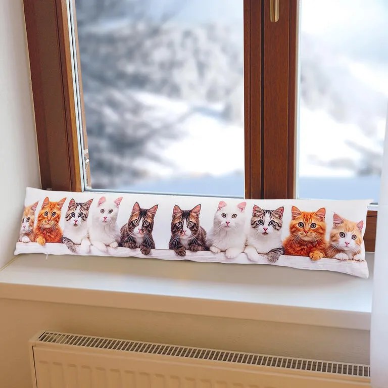 Vankúš proti prievanu MAČIČIA SMOČKA 20 x 90 cm