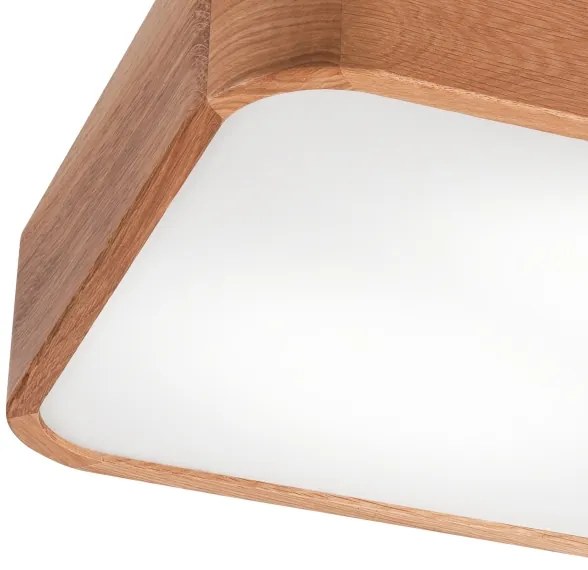 Stropné svietidlo OAK SQUARE 2xE27/15W/230V 35x35 cm dub