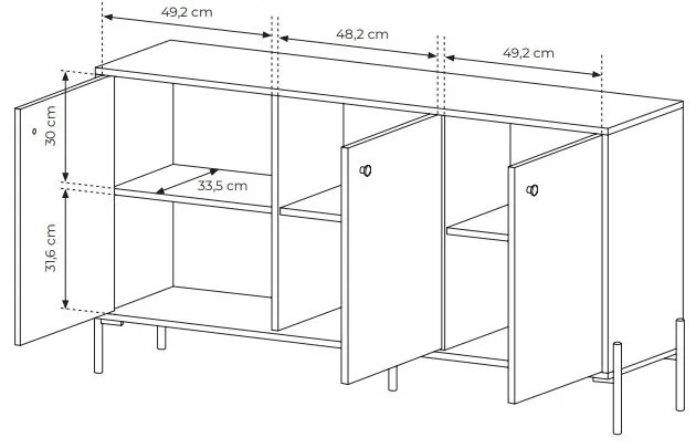 Skrinka Scandia 3D (dub scandi + jedlička scandi). Akcia -19%. Vlastná spoľahlivá doprava až k Vám domov. 1071387