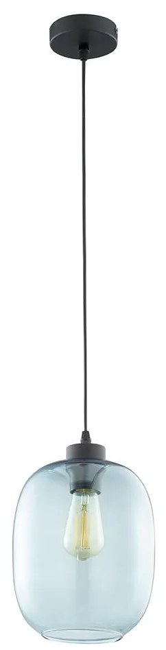 Luster na lanku ELIO 1xE27/15W/230V modrá