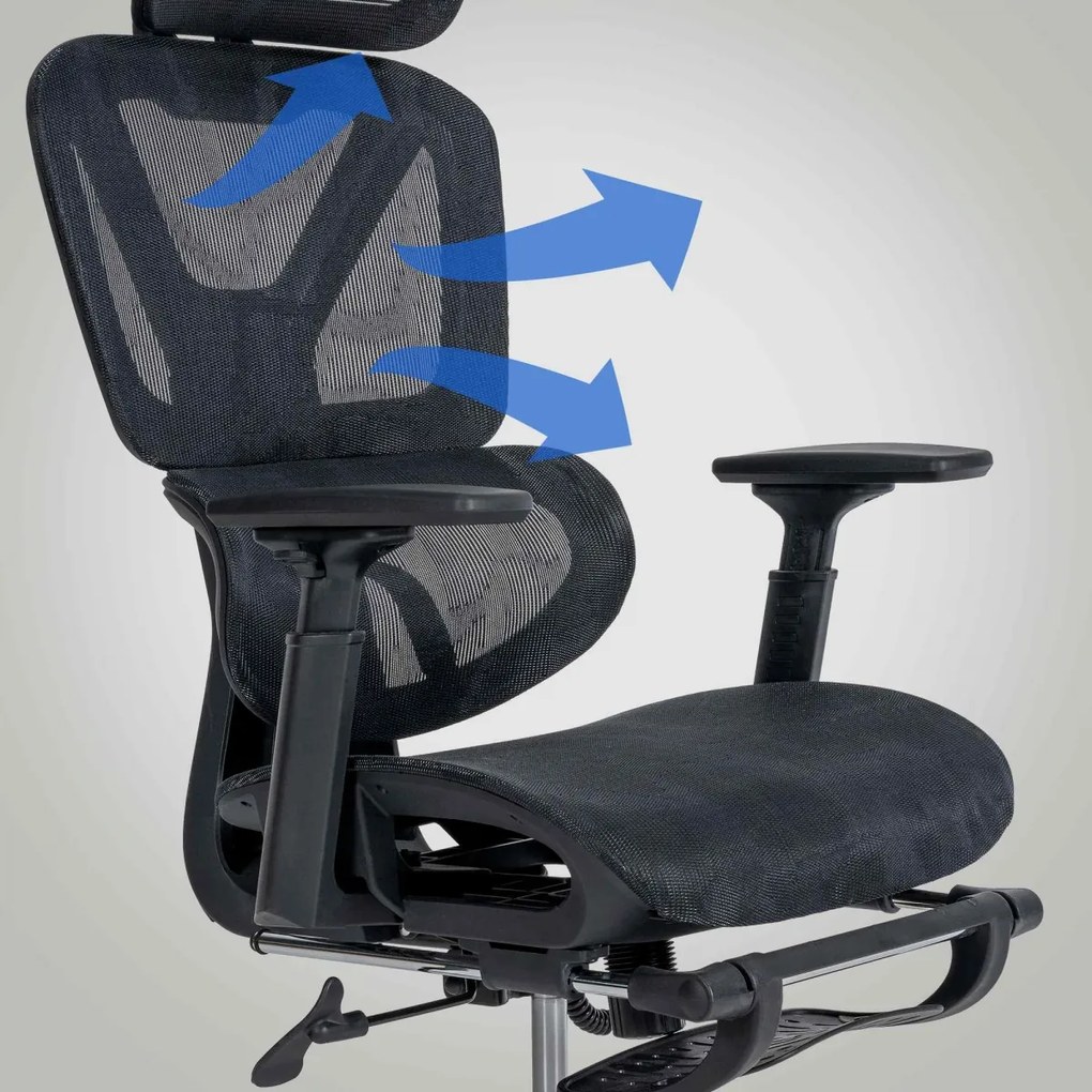Design-Shop Kancelárska stolička Grover - čierna