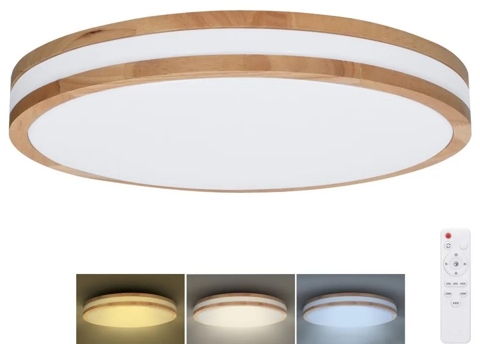 Solight WO8008 - LED Stm. svietidlo WOODY LED/60W/230V 3000-6500K pr. 50 cm + DO