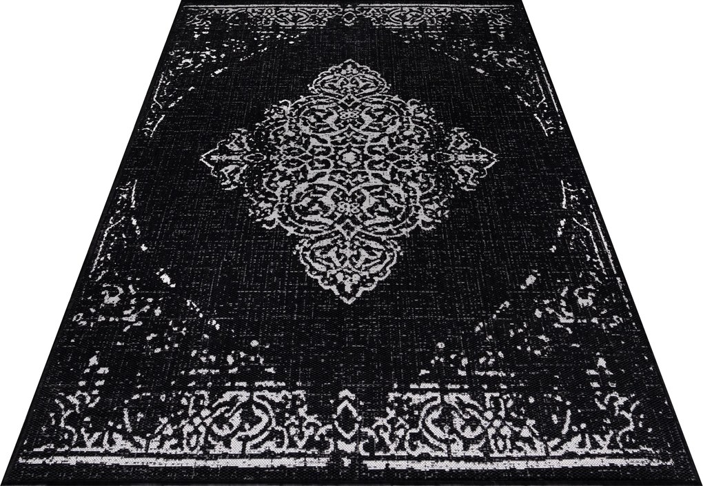 Ayyildiz, Kusový koberec Sunny 4416 Black, 280x370, čierna, chodba / predsieň