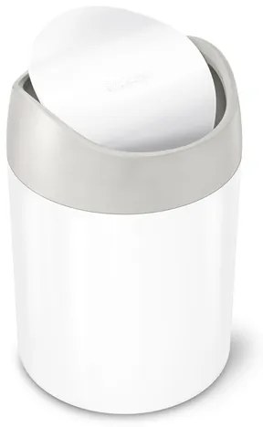Simplehuman Mini bin odpadkový kôš voľne stojací 1,5 l biela oceľ mat SHCW2079