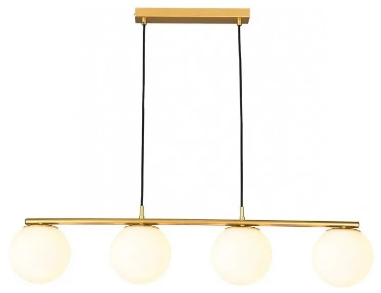 Redo 01-3155 - Luster na lanku BOWLING 4xE27/42W/230V zlatá