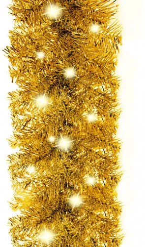 vidaXL Vianočná girlanda s LED svetielkami 10 m zlatá-