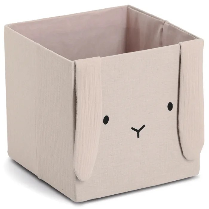 Úložné boxy na hračky, štvorcový tvar MUŠELÍN, béžová, 28x28x28