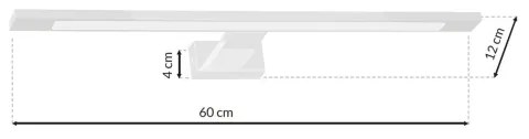 LED osvetlenie zrkadla do kúpeľne SHINE LED/12W/230V 60 cm IP44 biela