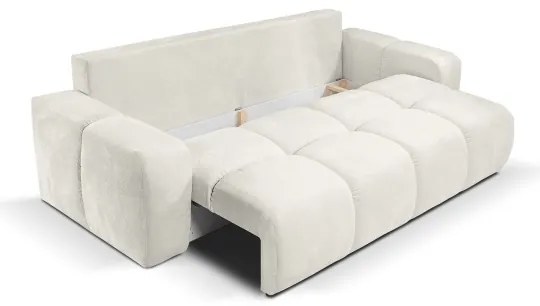 Rozkladacia čalúnená trojmiestna pohovka s úložným priestorom ALMADA béžová