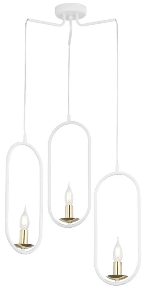 Jupiter 1814 - PI3 E14 - Luster na lanku PONTI 3xE14/40W/230V biela