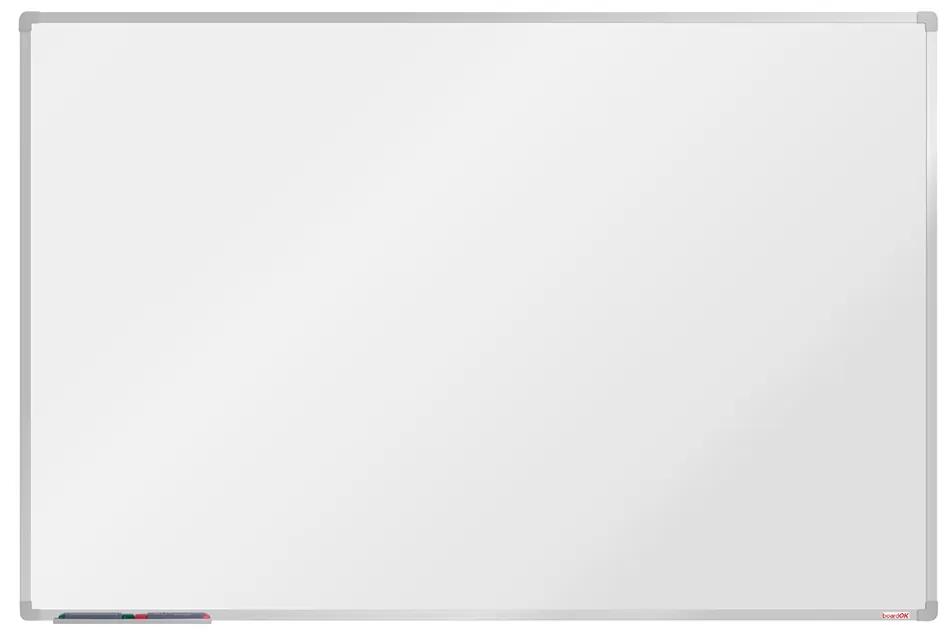 Biela magnetická popisovacia tabuľa boardOK, 1800 x 1200 mm, červený rám