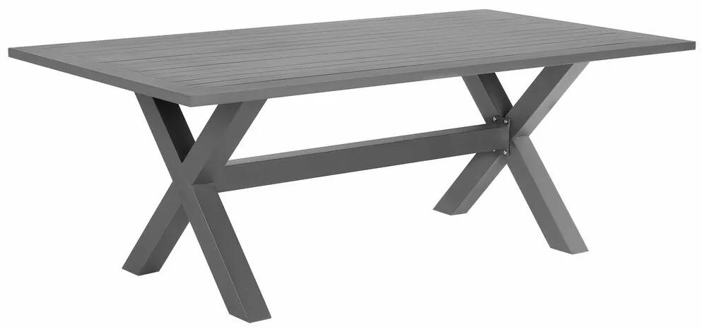 Hliníkový záhradný stôl 200 x 105 cm sivý CASCAIS Beliani