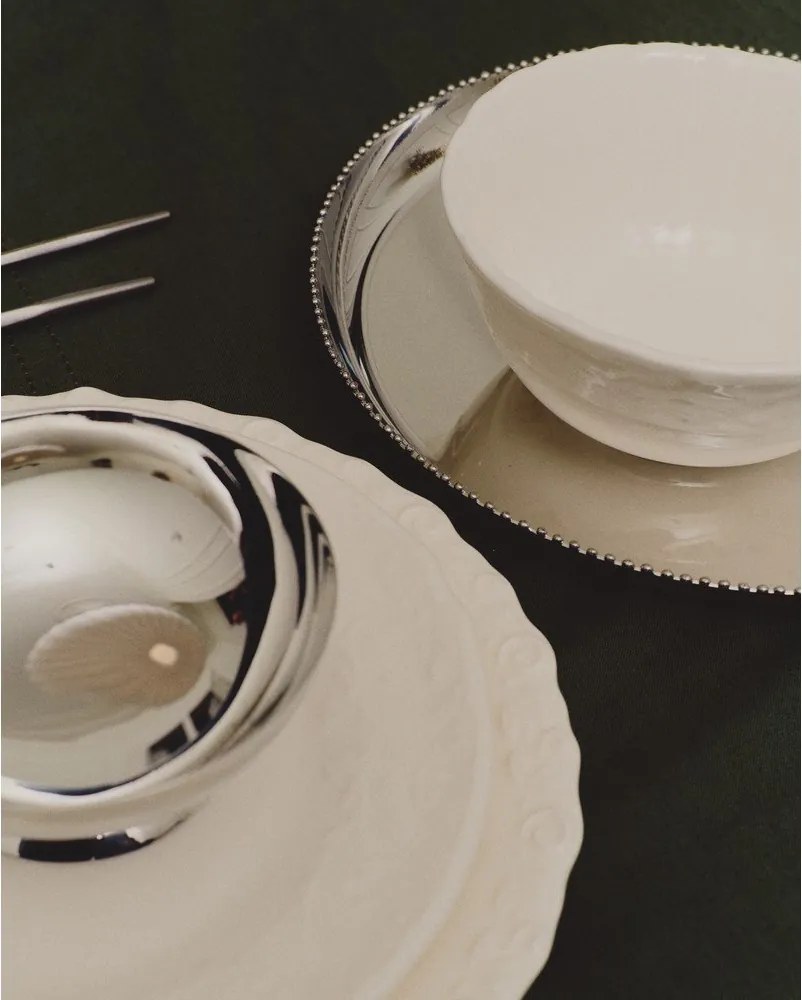 Servírovacie misky v súprave 2 ks z nehrdzavejúcej ocele v striebornej farbe Nirela – Kave Home