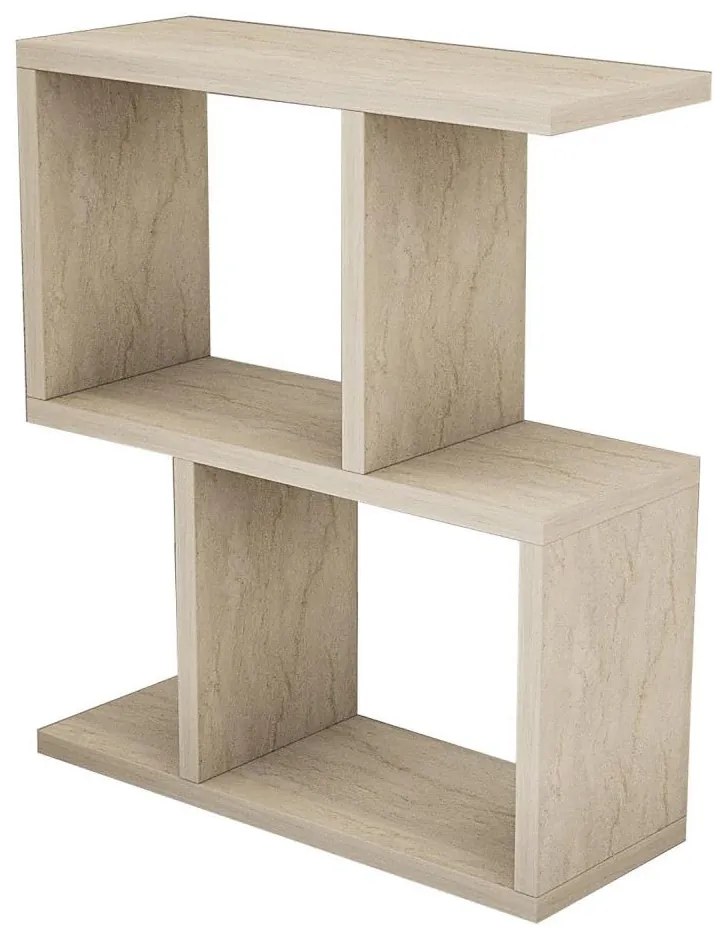 Odkladací stolík CROS, dekor mramoru, béžový