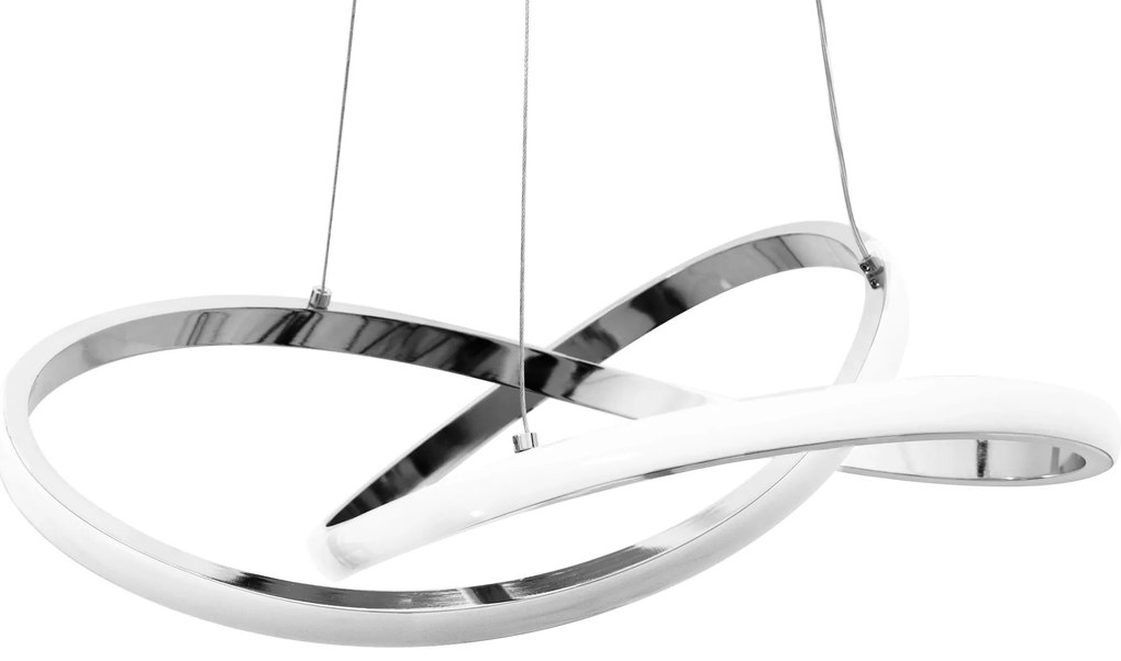 Toolight - LED závesné svietodlo prsteňové + diaľkové ovládanie APP389-CP, chróm, OSW-06905