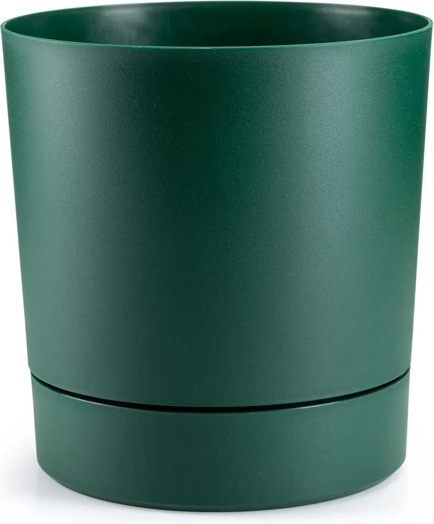 PLASTOVÝ KVETINÁČ AZALEA SADA 2KS 22,5X23,5 CM+17,5X18,5 CM TMAVOZELENÁ