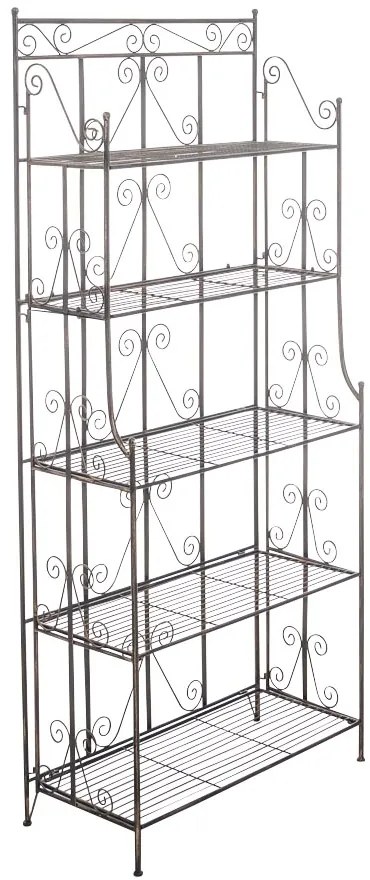 Kovová polica regál Caria - Bronzová