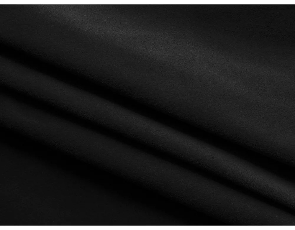 Čierna zamatová rozkladacia/s úložným priestorom pohovka 238 cm Kapua – Makamii