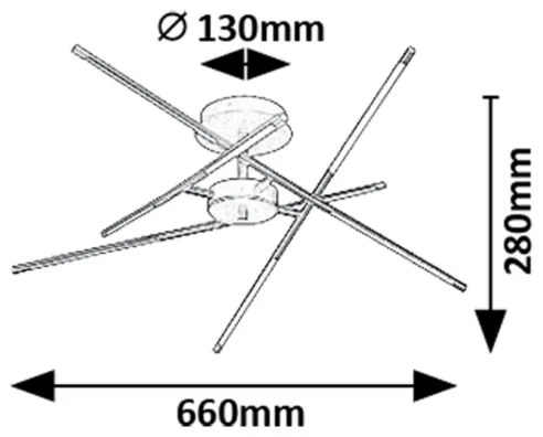 Rabalux 71339 - LED Prisadený luster HENLI2 LED/40W/230V 3000K zlatá