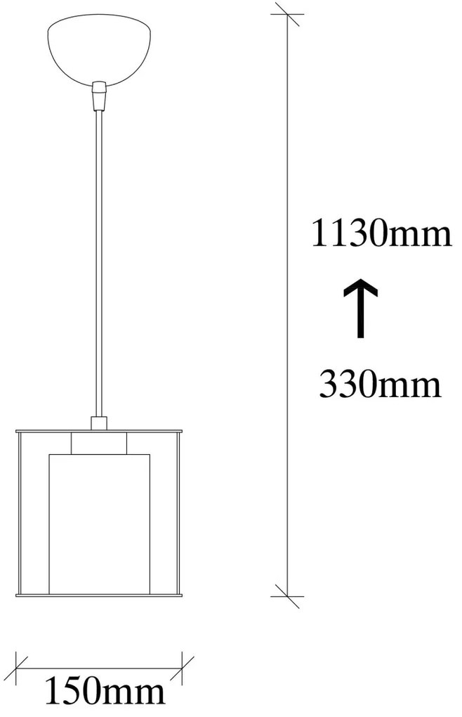 Závěsný lustr Swank I černý