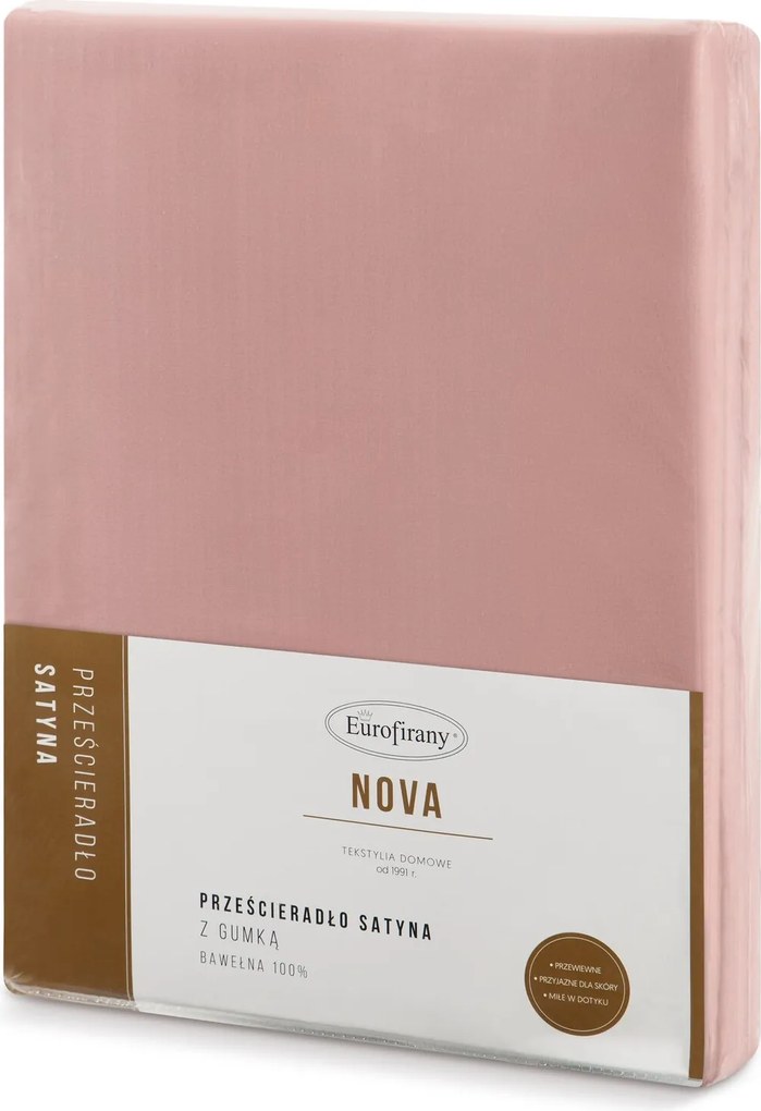 MAKOSATÉNOVÉ PRESTIERADLO NOVA3 100X200 CM RUŽOVÉ