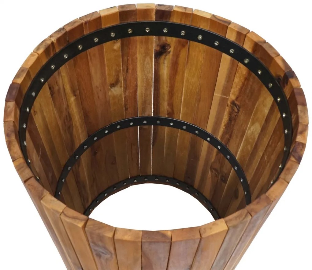 Kvetináč HWC-L24, 50x34cm, akáciové drevo - hnedá