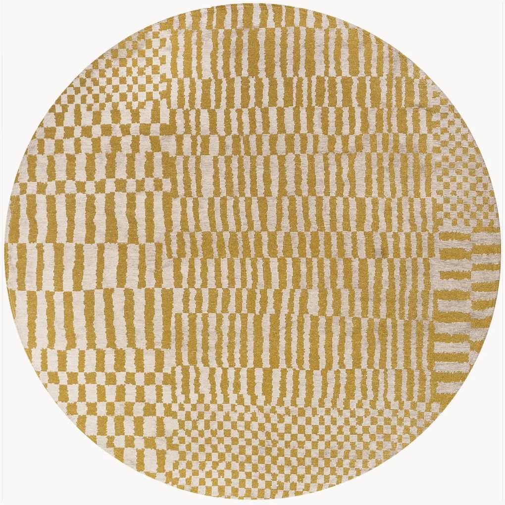 Umývateľný okrúhly koberec do interiéru/exteriéru Berber