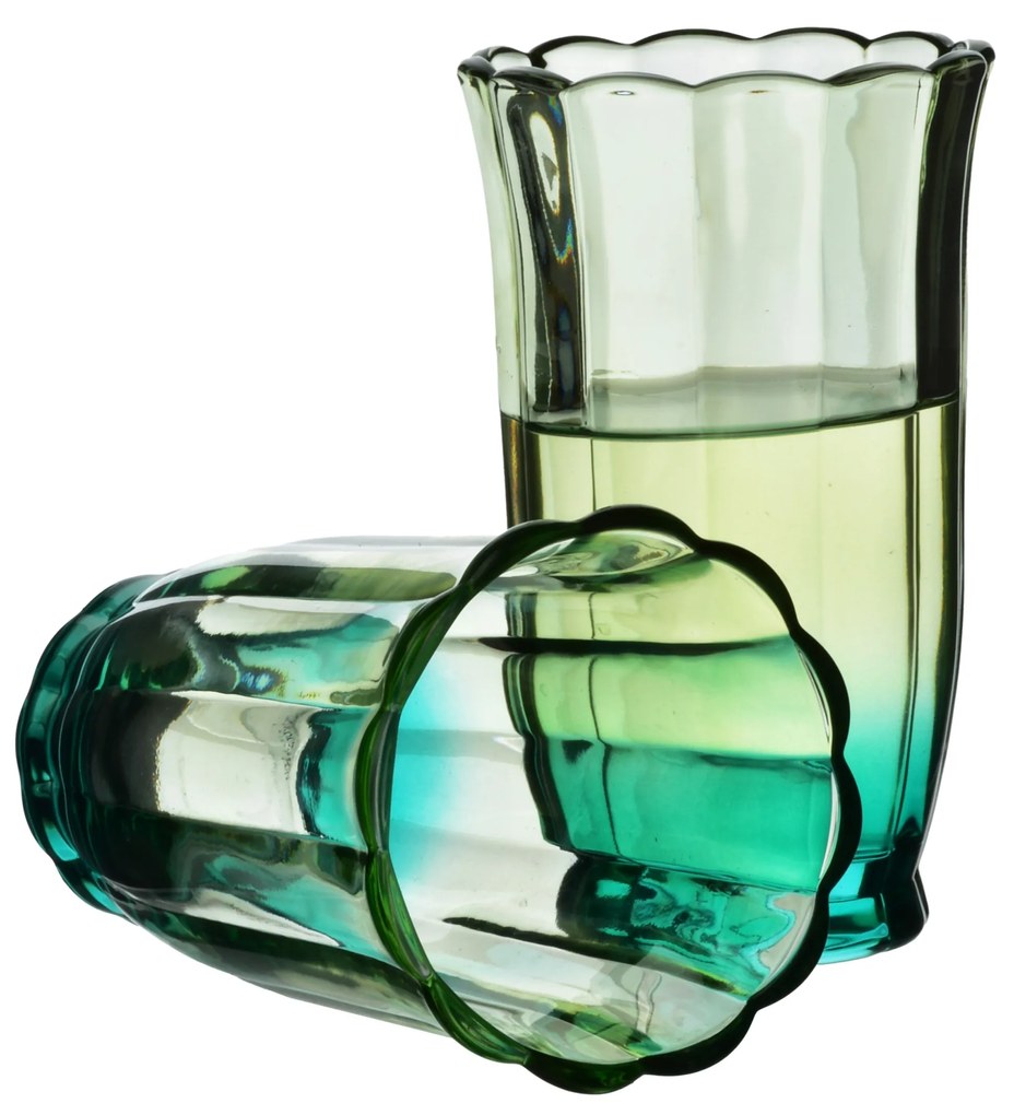 Sklenice VINI 450 ml zelená/modrá